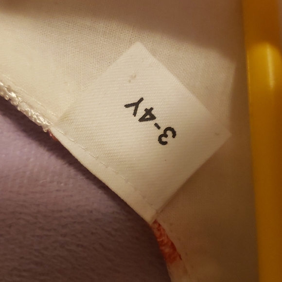 Girls size 3-4 patpat dress white and coral flower girl style dress - Picture 4 of 4